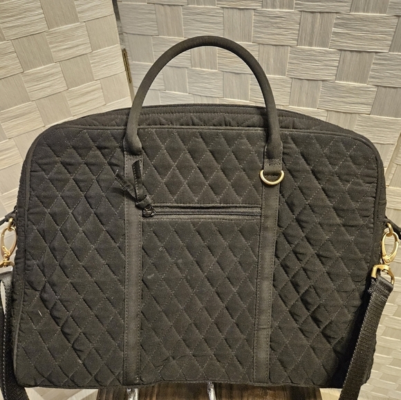 Vera Bradley soft quilted laptop/messenger  bag EUC - Picture 1 of 7